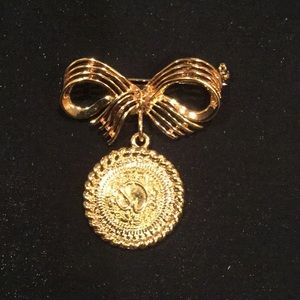 St John Bow coin brooch